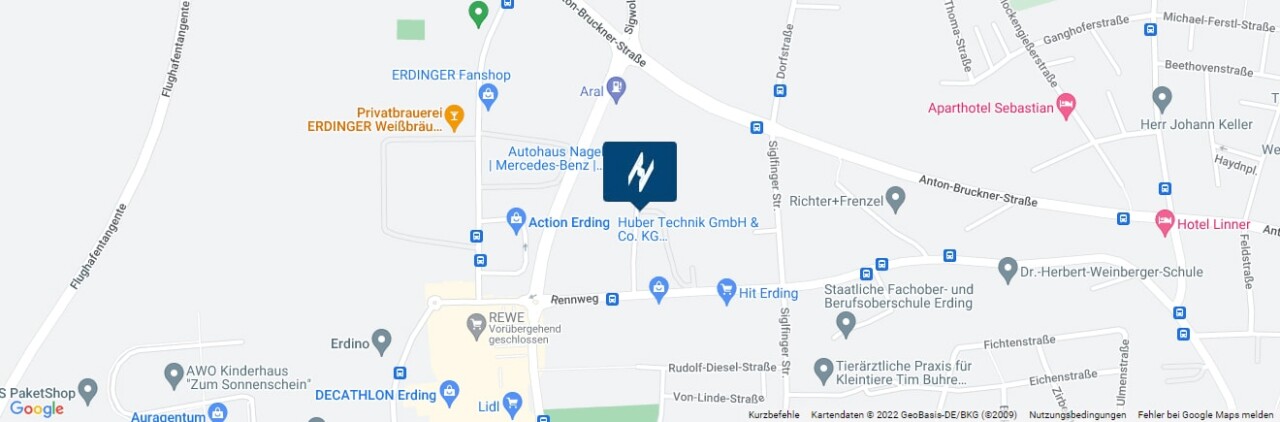 Landkarte Standort Huber Technik Vertriebs GmbH