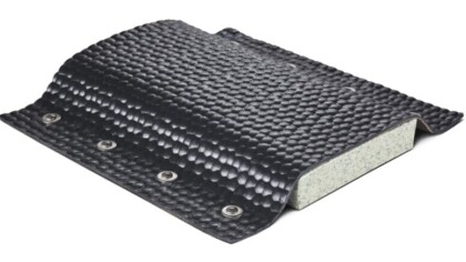 Weichbett HT 4GS. Befestigung, Gummimatte und Verbundschaumstoff sind sichtbar.